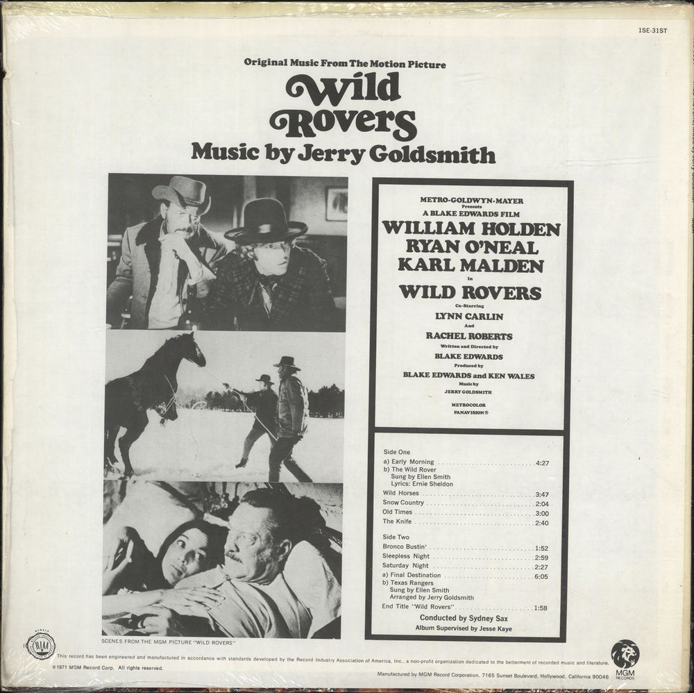 Jerry Goldsmith Wild Rovers US vinyl LP album (LP record)