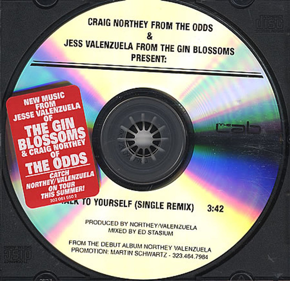 Jess Valenzuela Talk To Yourself US Promo CD-R acetate CD-R ACETATE