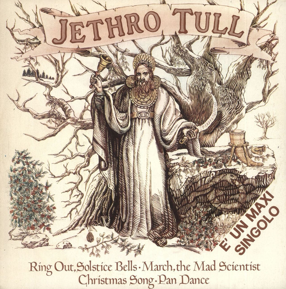 Jethro Tull Ring Out Solstice Bells EP - P/S Italian 7" vinyl single (7 inch record / 45) CHN2128