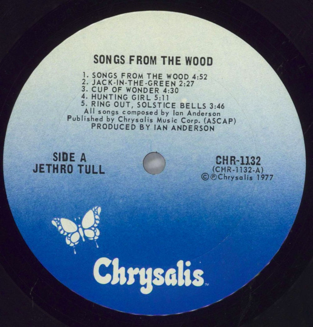 Jethro Tull Songs From The Wood - EX US vinyl LP album (LP record) TULLPSO825898