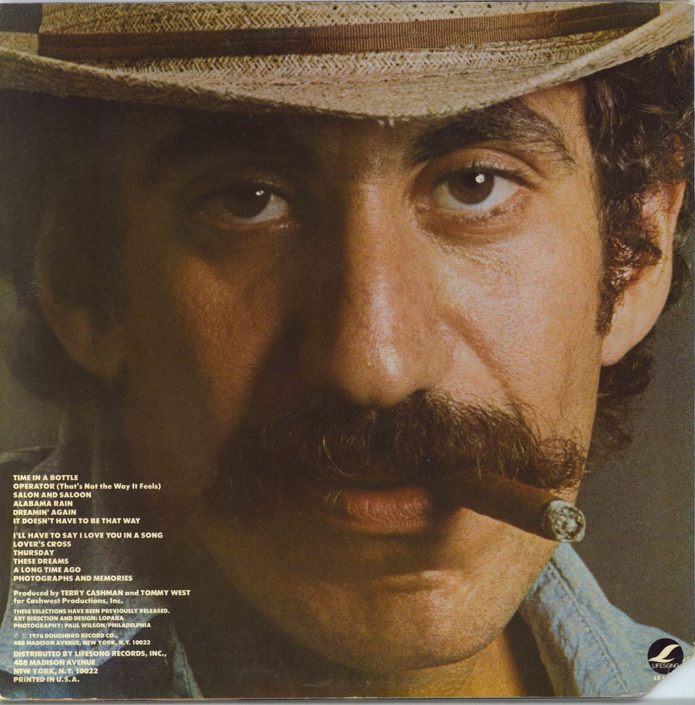 Jim Croce Time In A Bottle - Jim Croce's Greatest Love Songs US vinyl LP album (LP record)