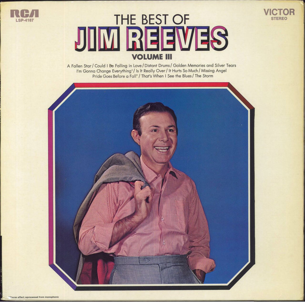 Jim Reeves The Best Of Jim Reeves III German vinyl LP album (LP record) LSP4187