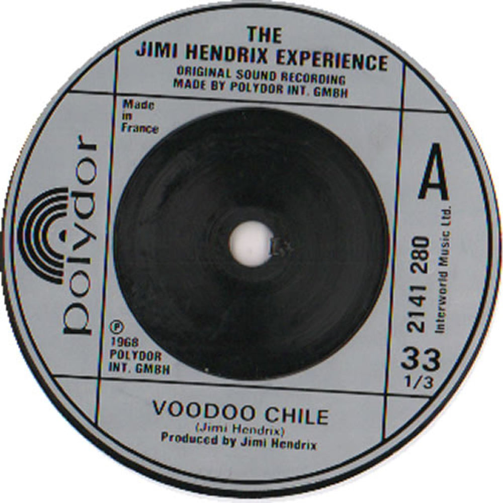 Jimi Hendrix Voodoo Chile - Injection Moulded French 7" vinyl single (7 inch record / 45) 2141280