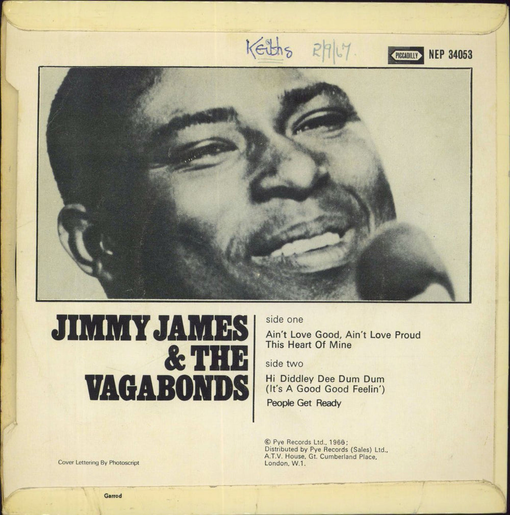 Jimmy James & The Vagabonds Ain't Love Good, Ain't Love Proud UK 7" vinyl single (7 inch record / 45)