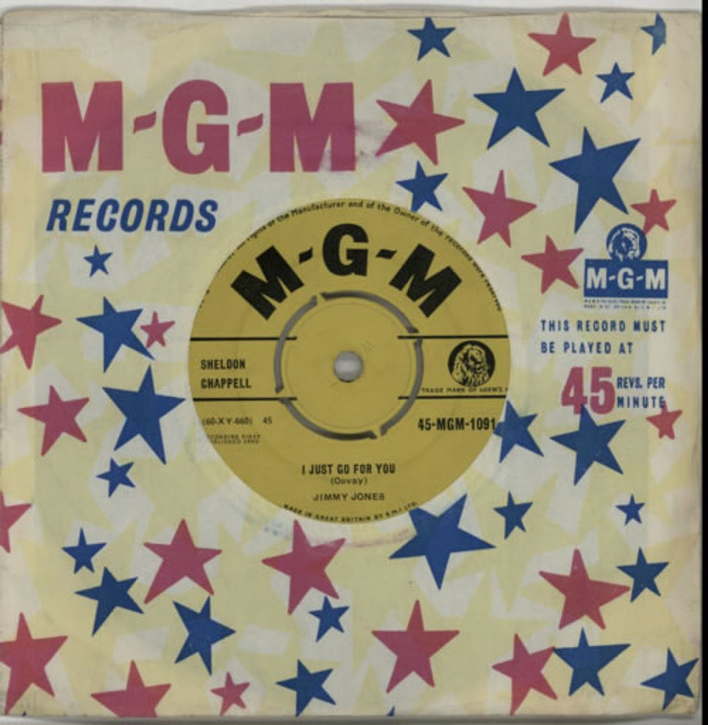 Jimmy Jones (R&R) I Just Go For You UK 7" vinyl single (7 inch record / 45) 45-MGM-1091