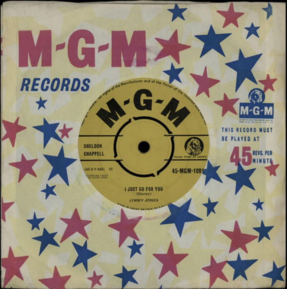 Jimmy Jones (R&R) I Told You So UK 7" vinyl single (7 inch record / 45) 45-MGM-1123