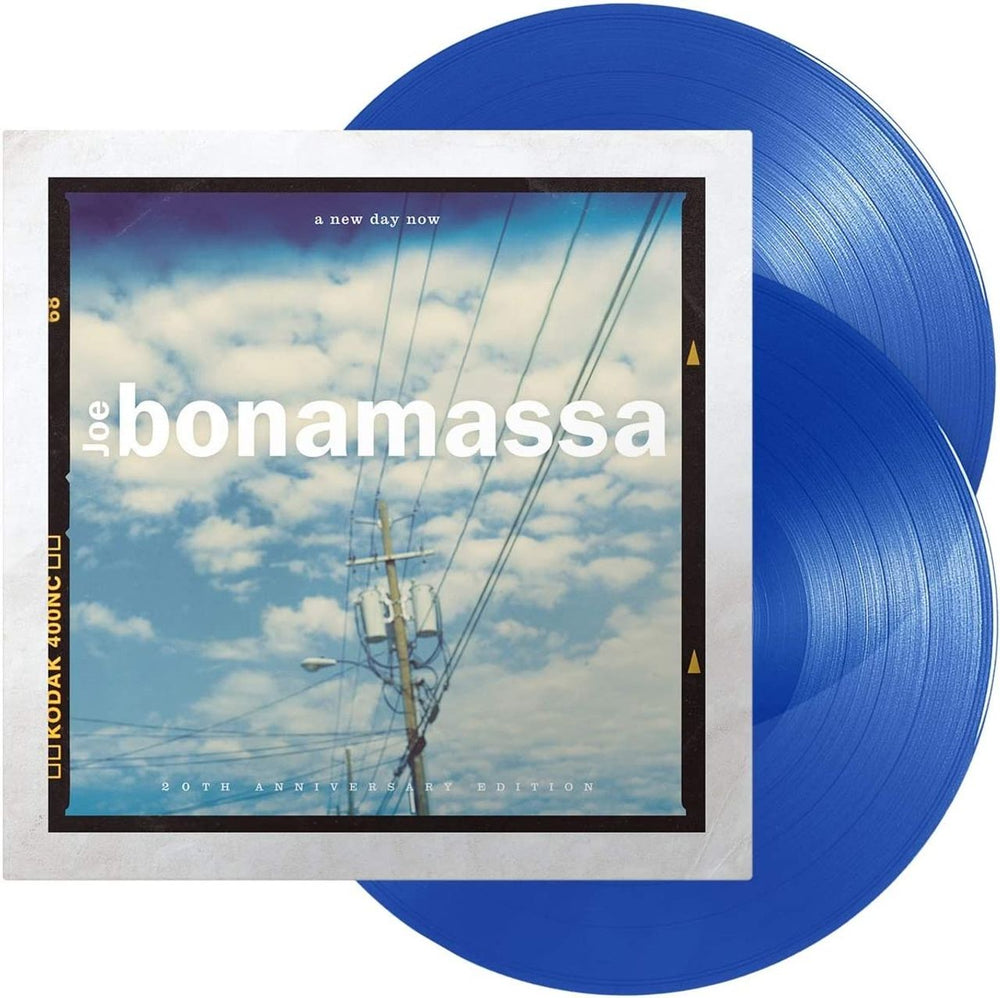 Joe Bonamassa A New Day Now: 20th Anniversary - Blue Vinyl - Sealed UK 2-LP vinyl record set (Double LP Album) PRD76161