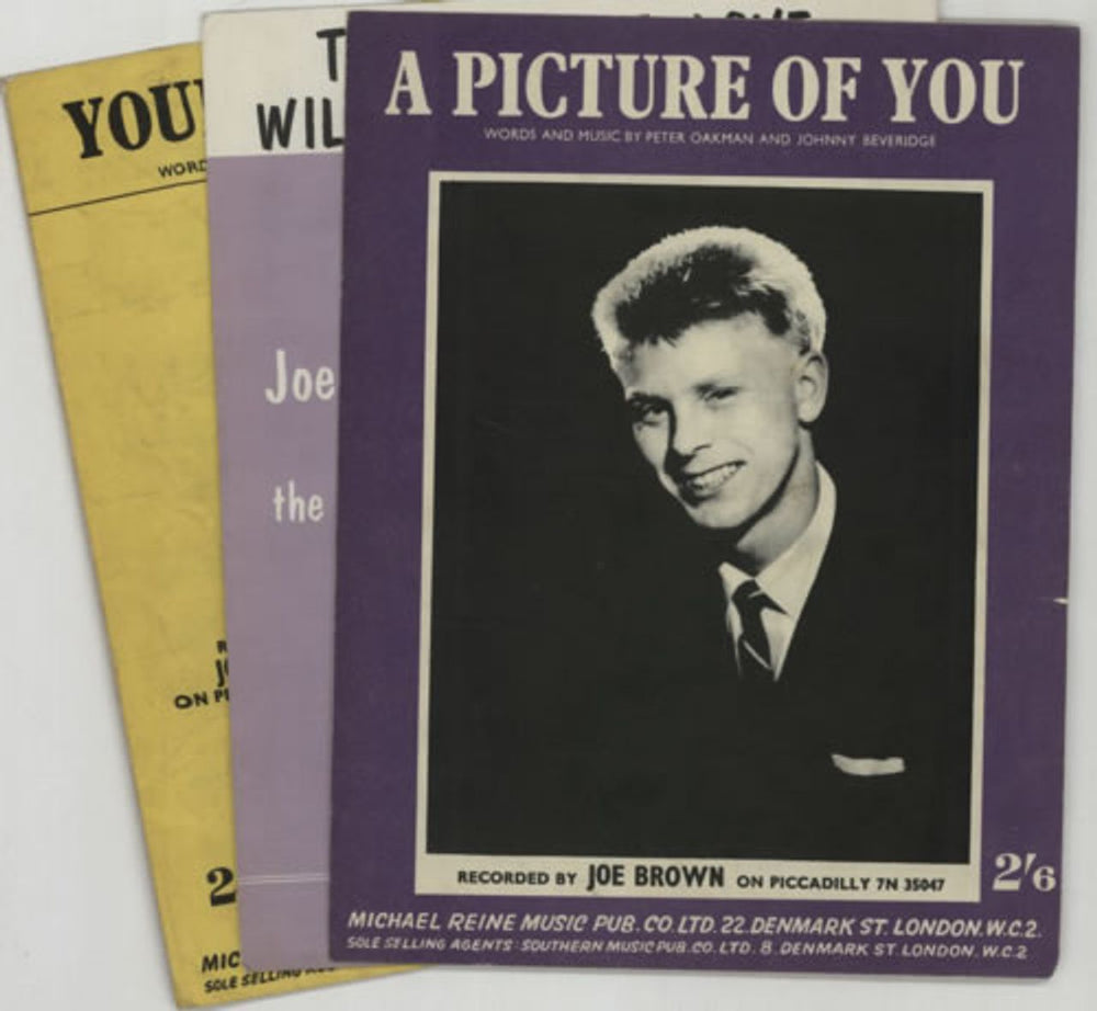 Joe Brown Quantity of Three Original Sixties Sheet Music Folios UK sheet music SHEET MUSIC