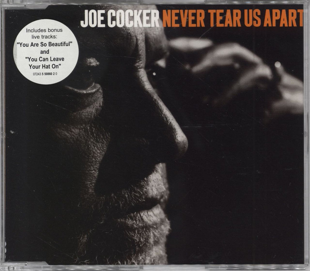Joe Cocker Never Tear Us Apart UK CD single (CD5 / 5") CDR6578