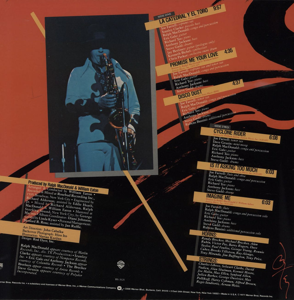 Joe Farrell La Catedral Y El Toro US vinyl LP album (LP record) JF6LPLA750297