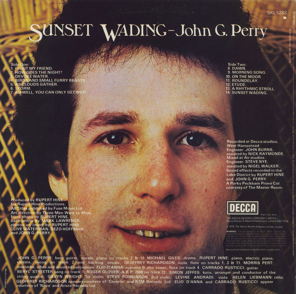 John G. Perry Sunset Wading UK vinyl LP album (LP record)