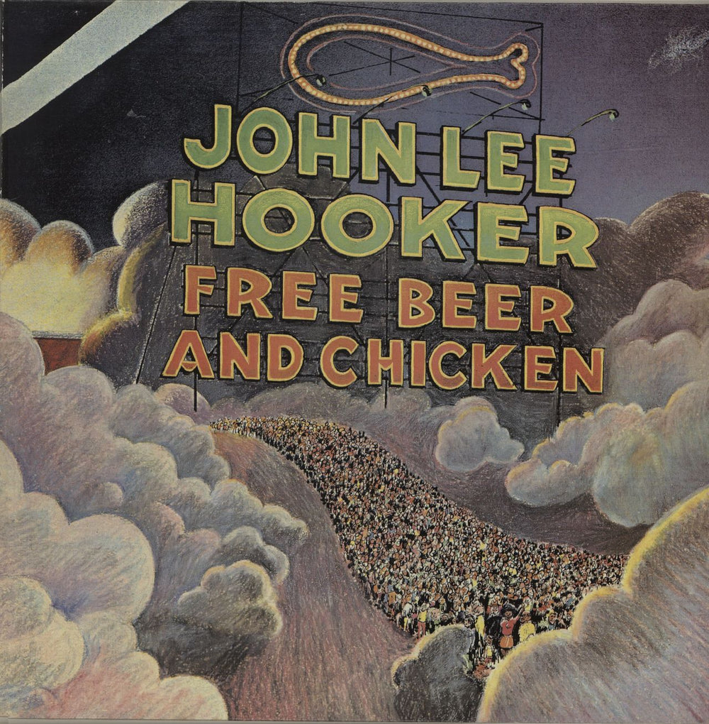 John Lee Hooker Free Beer And Chicken UK vinyl LP album (LP record) BGOLP123