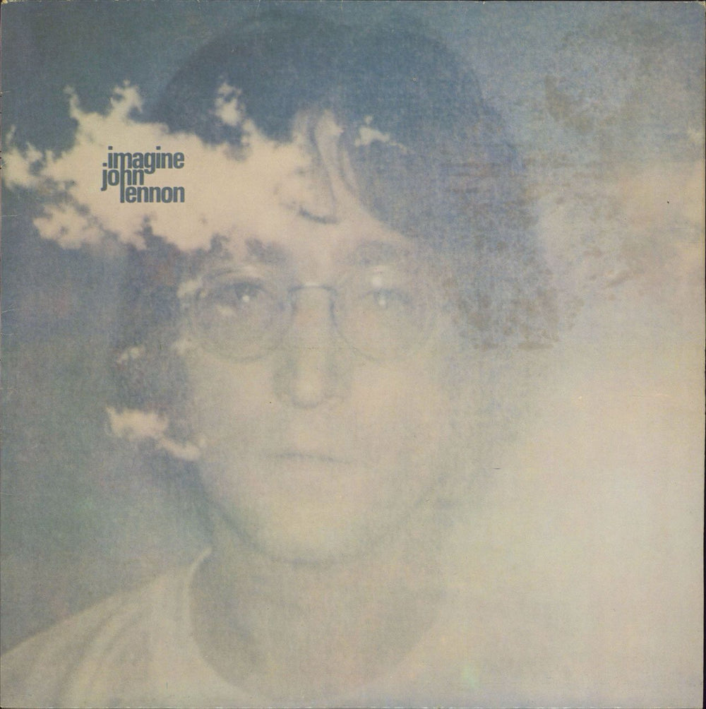 John Lennon Imagine + Poster - 80s UK vinyl LP album (LP record) PAS10004