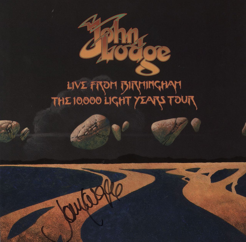 John Lodge Live From Birmingham: The 10,000 Light Years Tour - Red Vinyl - Autographed UK 2-LP vinyl record set (Double LP Album) HSKTFLP001