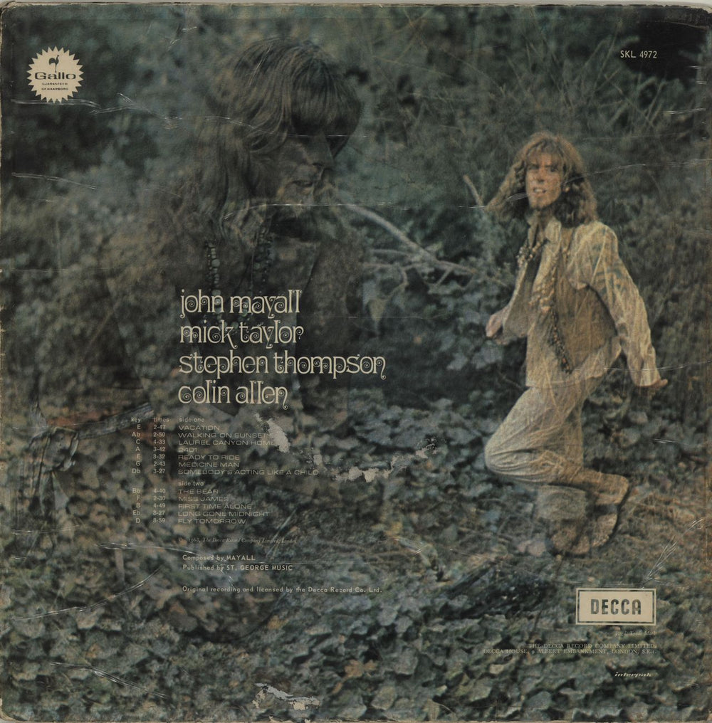 John Mayall Blues From Laurel Canyon South African vinyl LP album (LP record) JOMLPBL684712