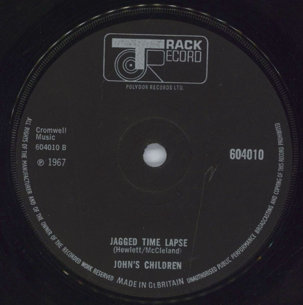 John's Children Go-Go Girl UK 7" vinyl single (7 inch record / 45)