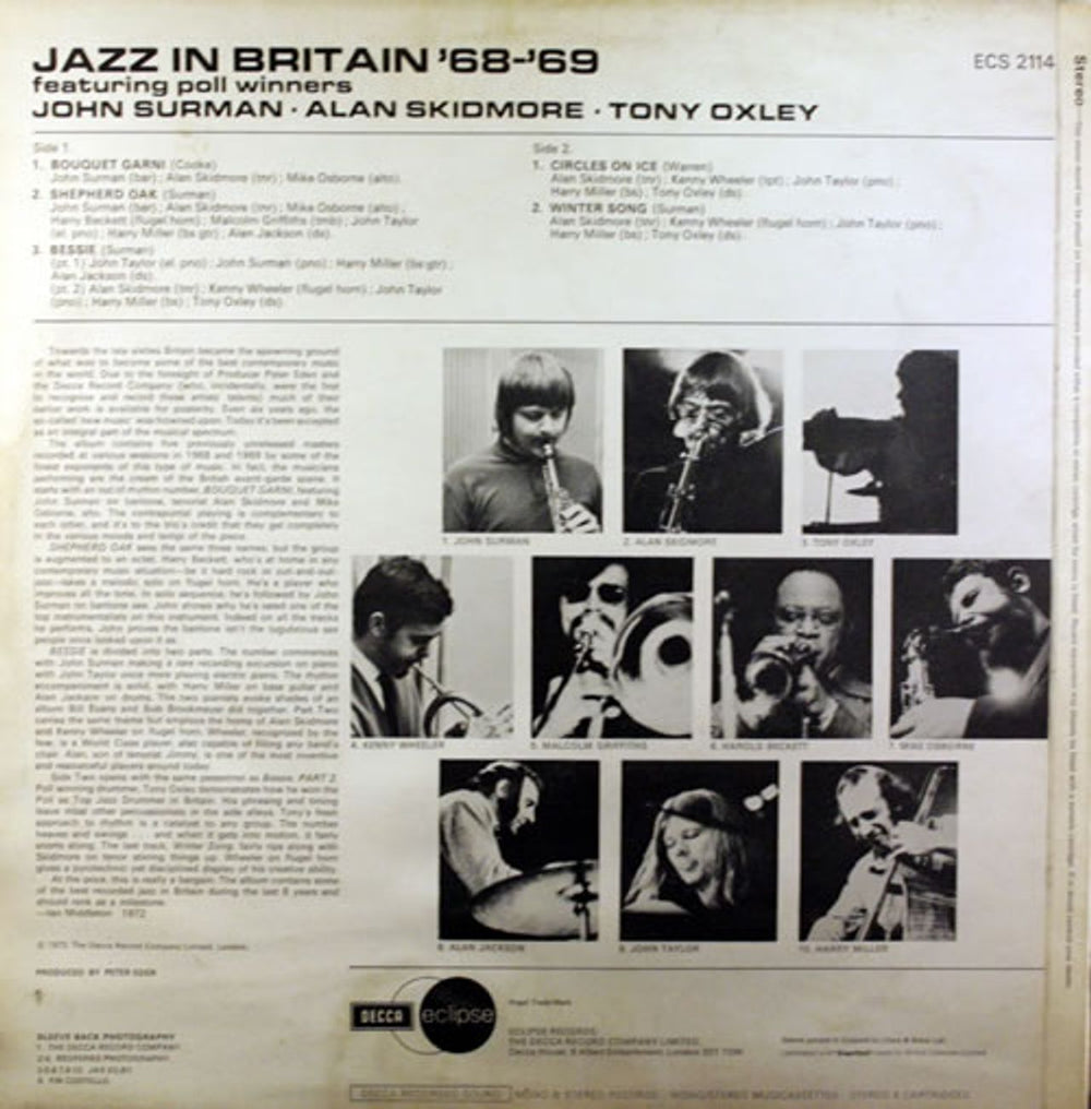 John Surman Jazz In Britain '68-'69 UK vinyl LP album (LP record) JDTLPJA416486