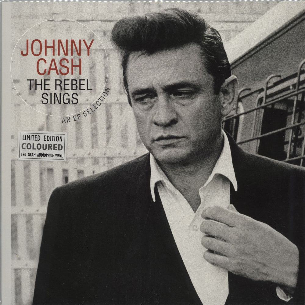 Johnny Cash The Rebel Sings -  An EP Selection - Red vinyl UK vinyl LP album (LP record) VP90023