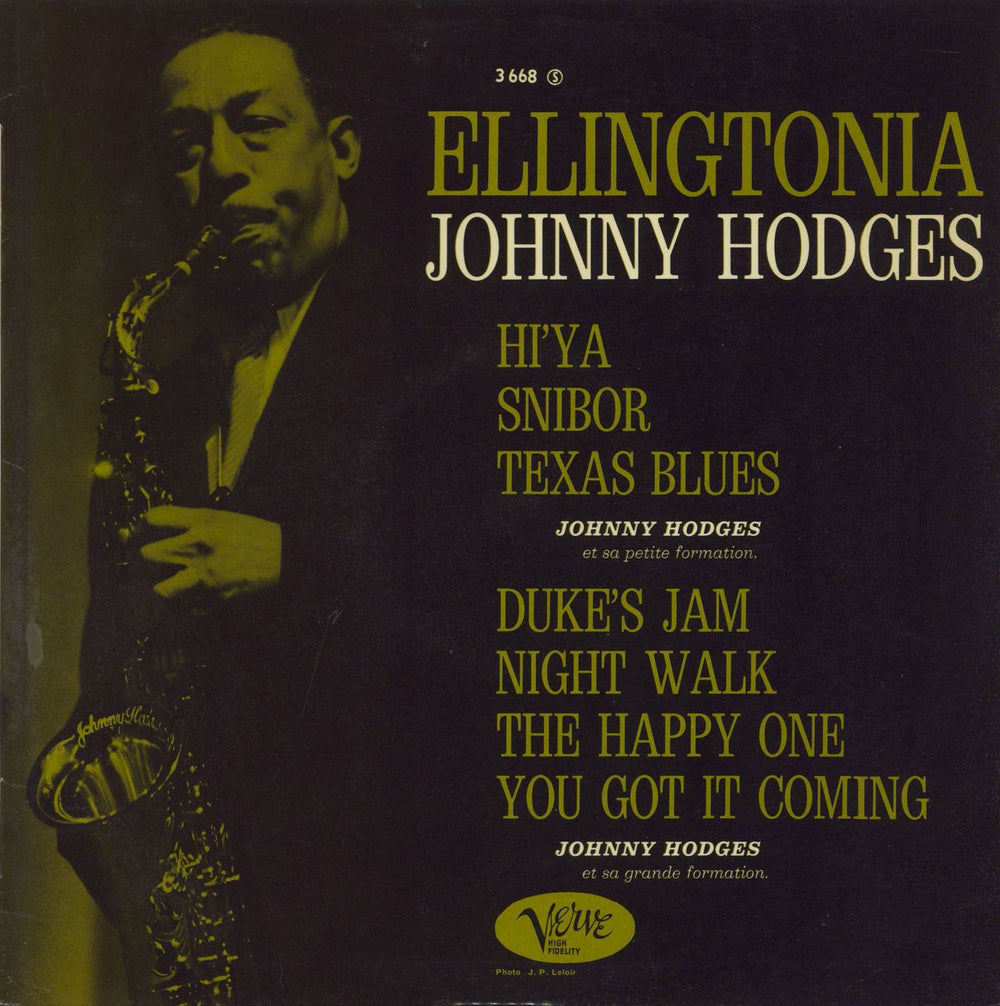 Johnny Hodges Ellingtonia French vinyl LP album (LP record) 3668