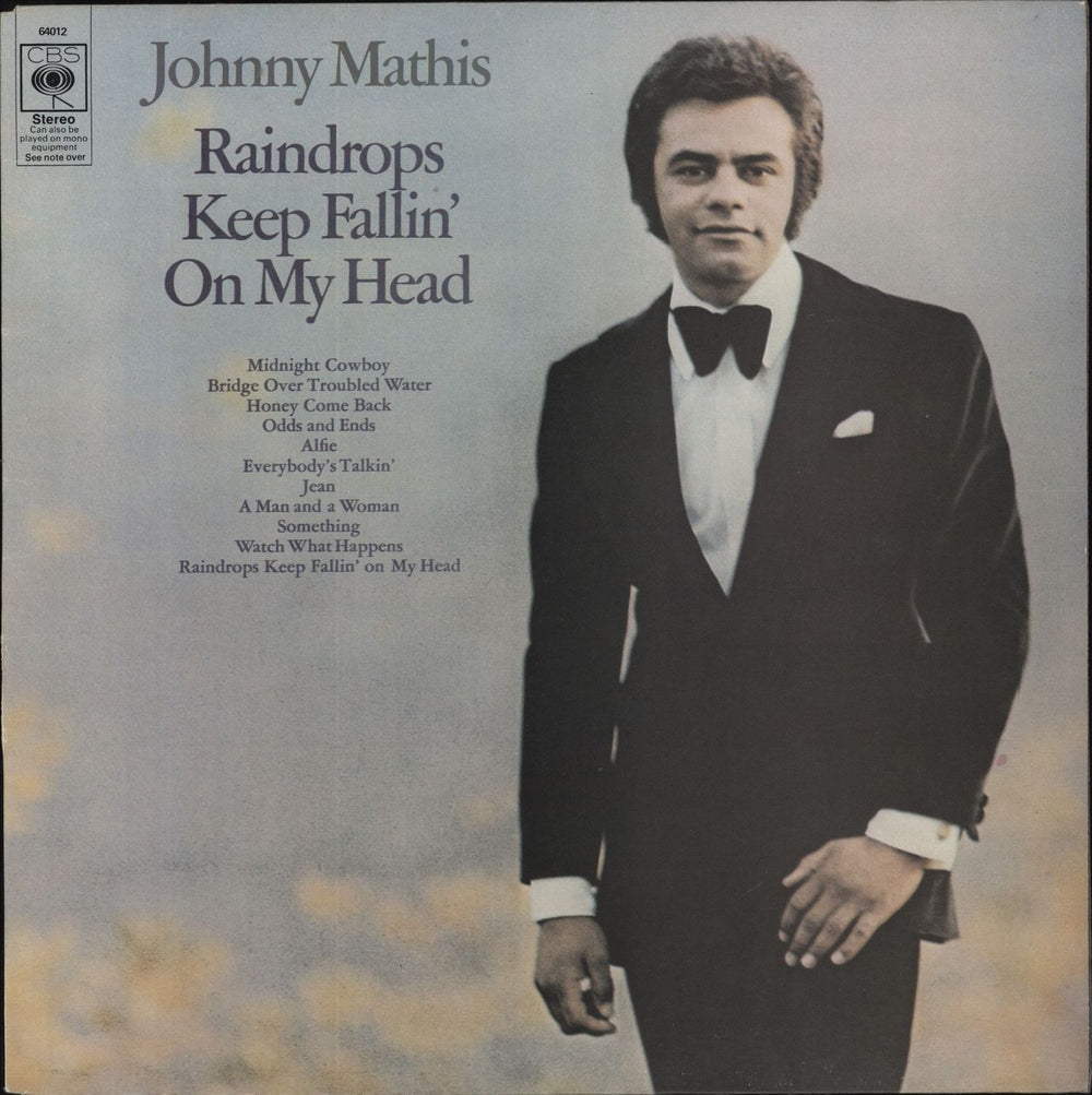 Johnny Mathis Raindrops Keep Fallin' On My Head UK vinyl LP album (LP record) 64012