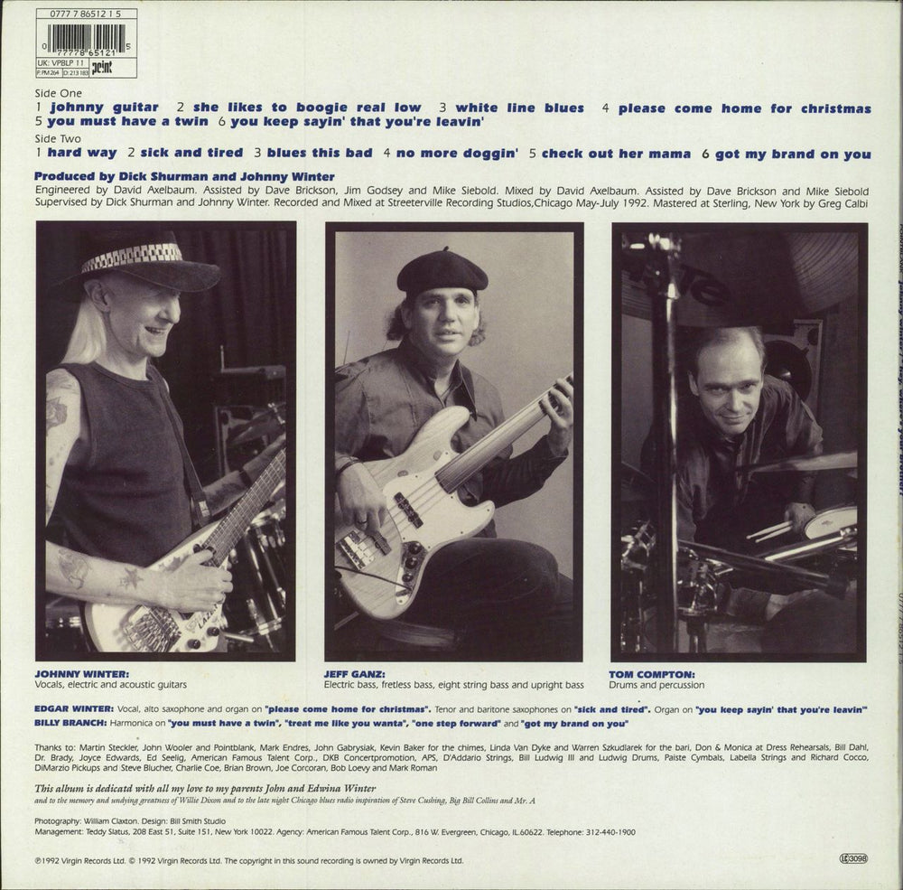 Johnny Winter Hey, Where's Your Brother? UK vinyl LP album (LP record) 077778651215