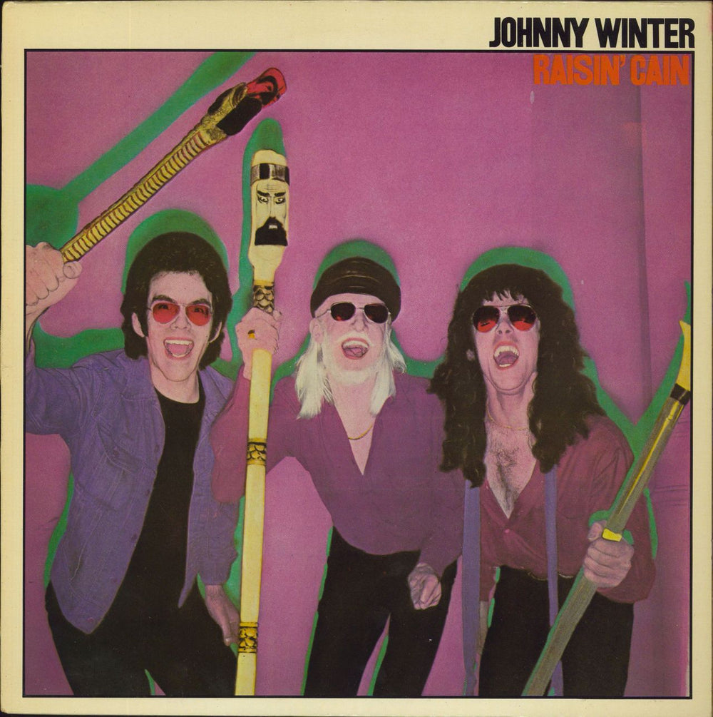 Johnny Winter Raisin' Cain UK Promo vinyl LP album (LP record) SKY84103