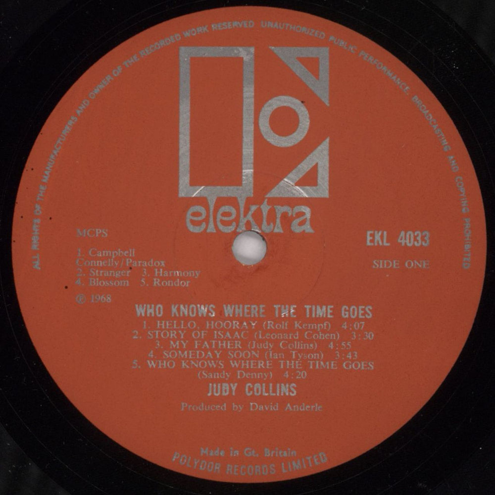 Judy Collins Who Knows Where The Time Goes UK vinyl LP album (LP record) JUCLPWH829276