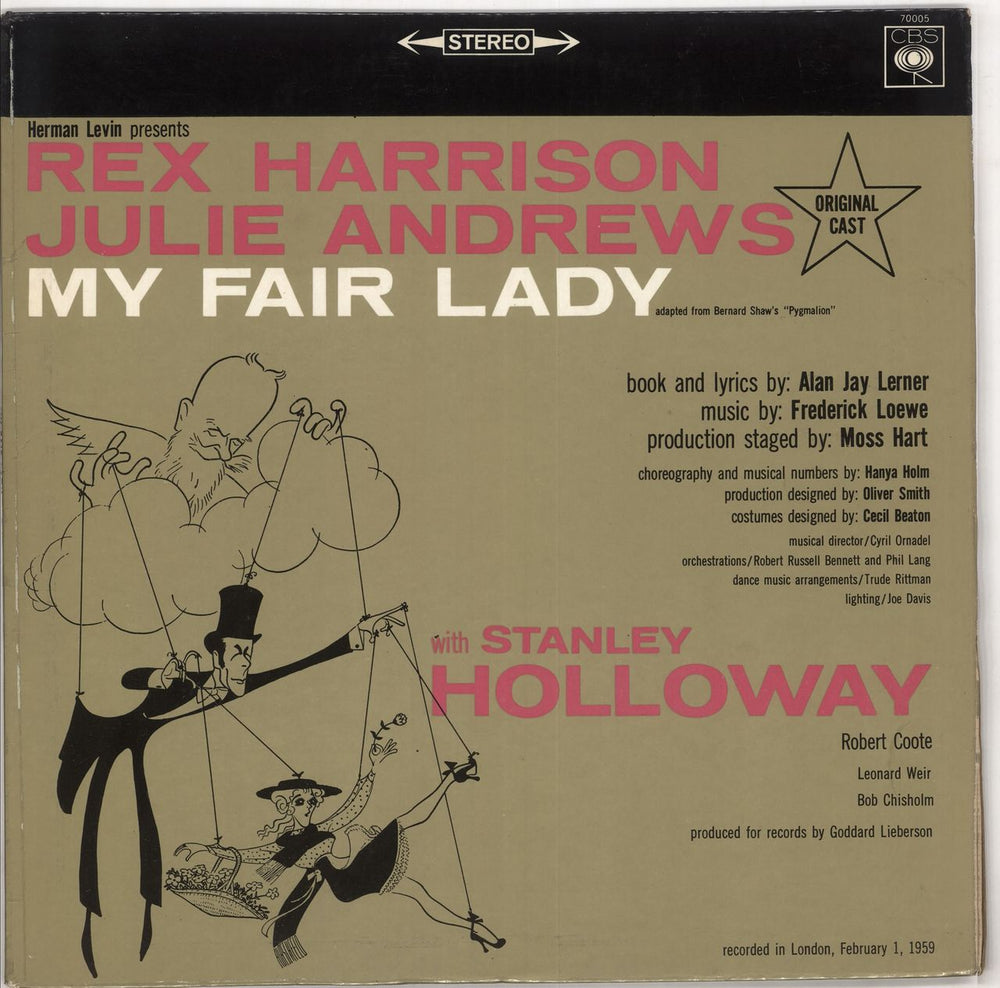 Julie Andrews My Fair Lady UK vinyl LP album (LP record) SBRG70005