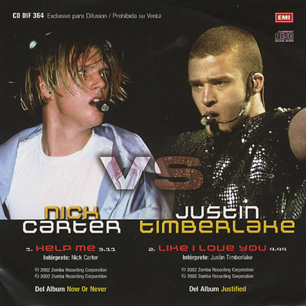 Justin Timberlake Like I Love You Argentinean Promo CD single (CD5 / 5") CDDIF364