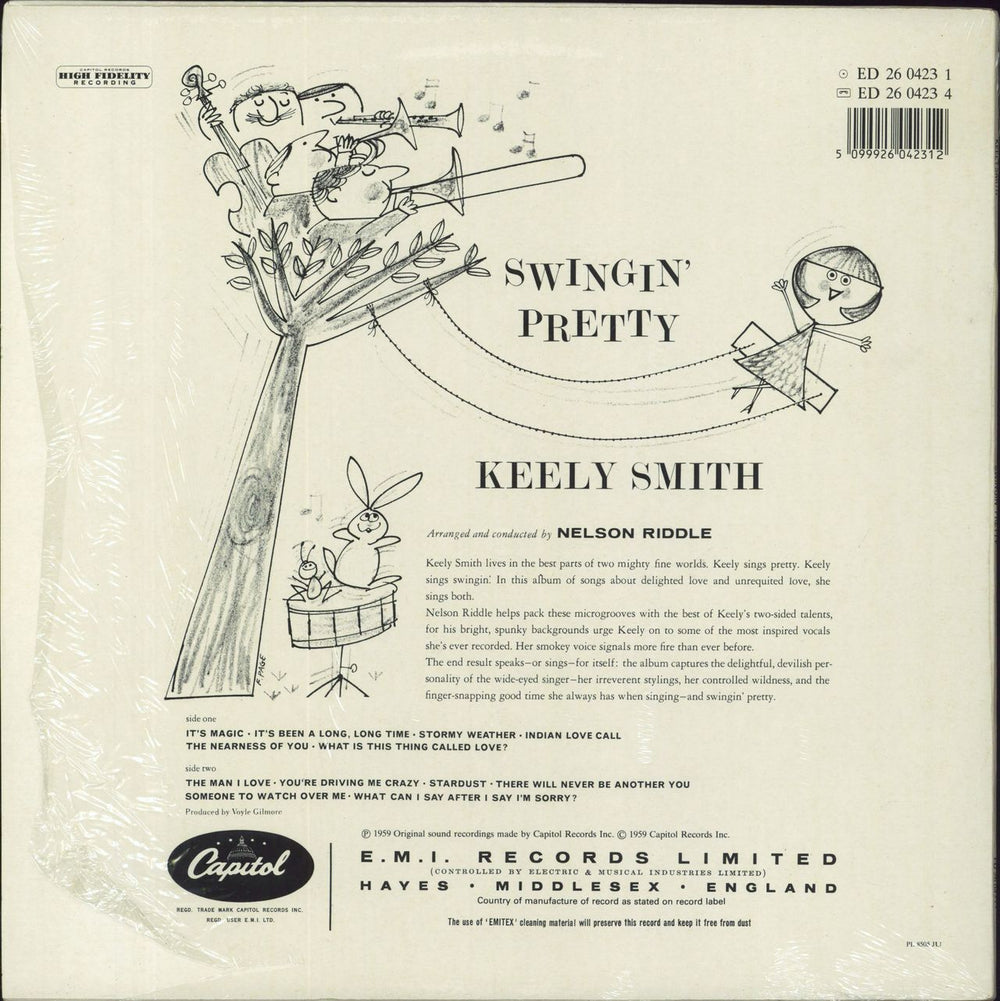 Keely Smith Swingin' Pretty - shrink UK vinyl LP album (LP record) 5099926042312