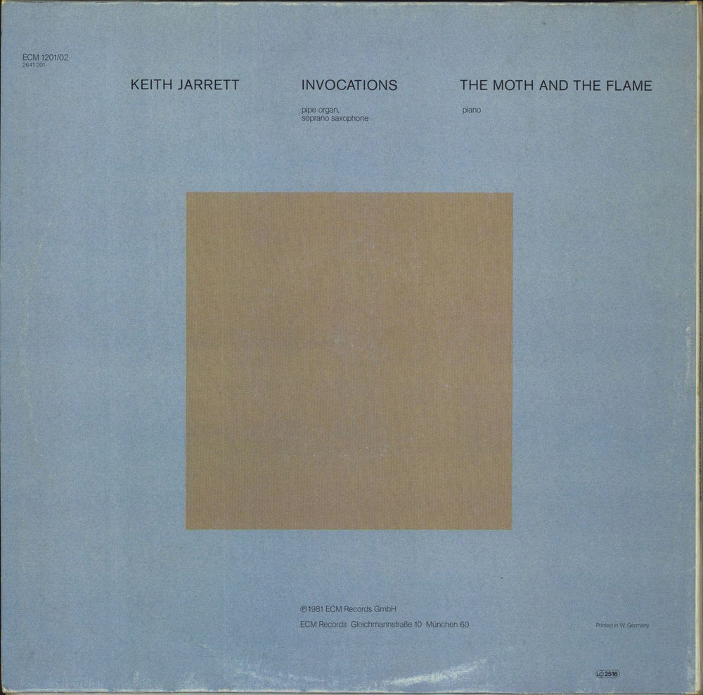 Keith Jarrett Invocations: The Moth And The Flame German 2-LP vinyl record set (Double LP Album)