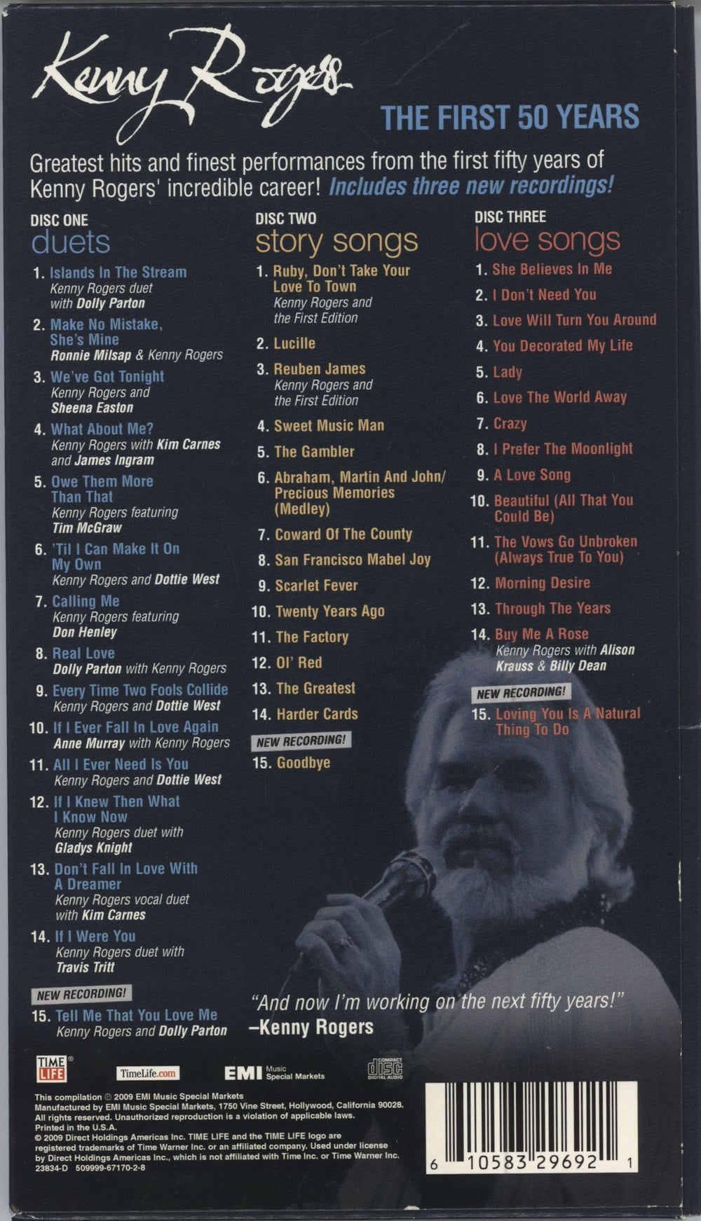 Kenny Rogers & The First Edition The First 50 Years - Greatest Hits US CD Album Box Set KNNDXTH786531