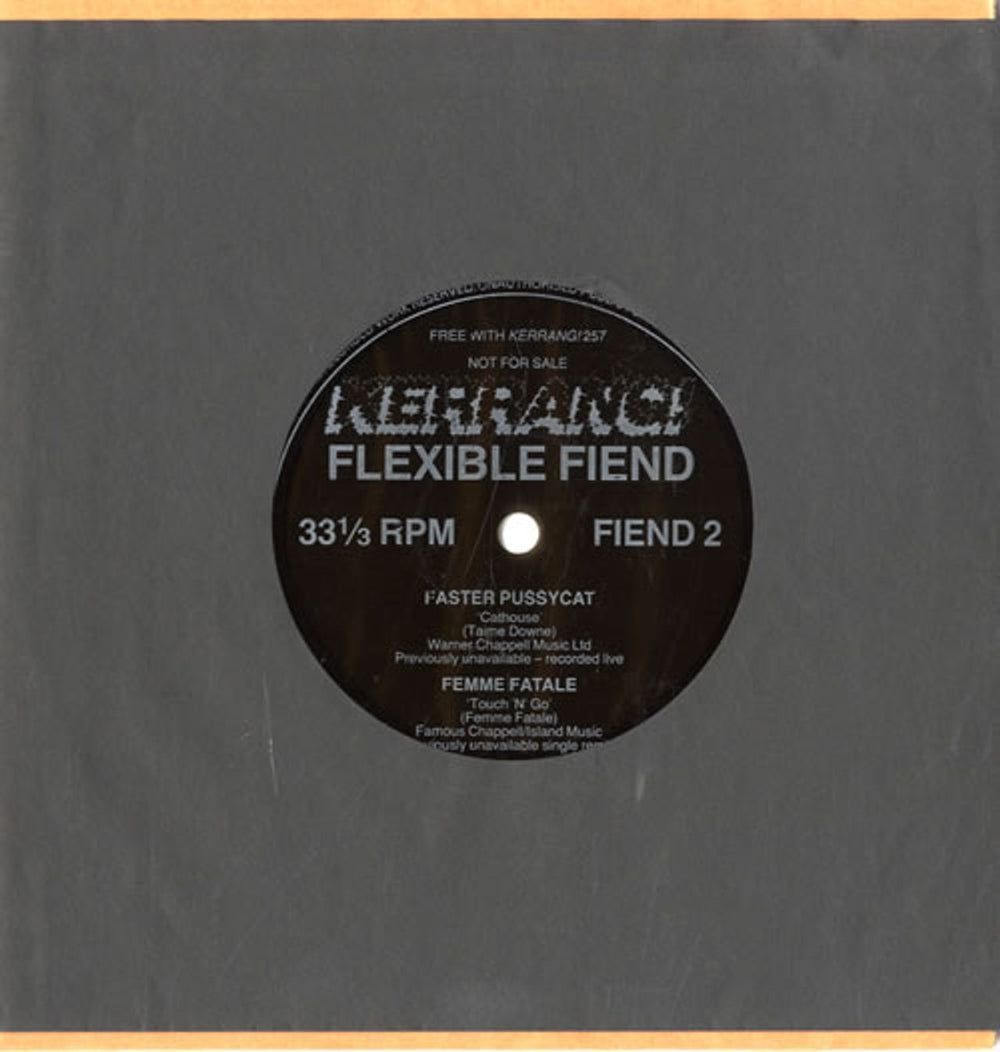 Kerrang! Magazine Flexible Fiend UK Promo 7" vinyl single (7 inch record / 45) FIEND2