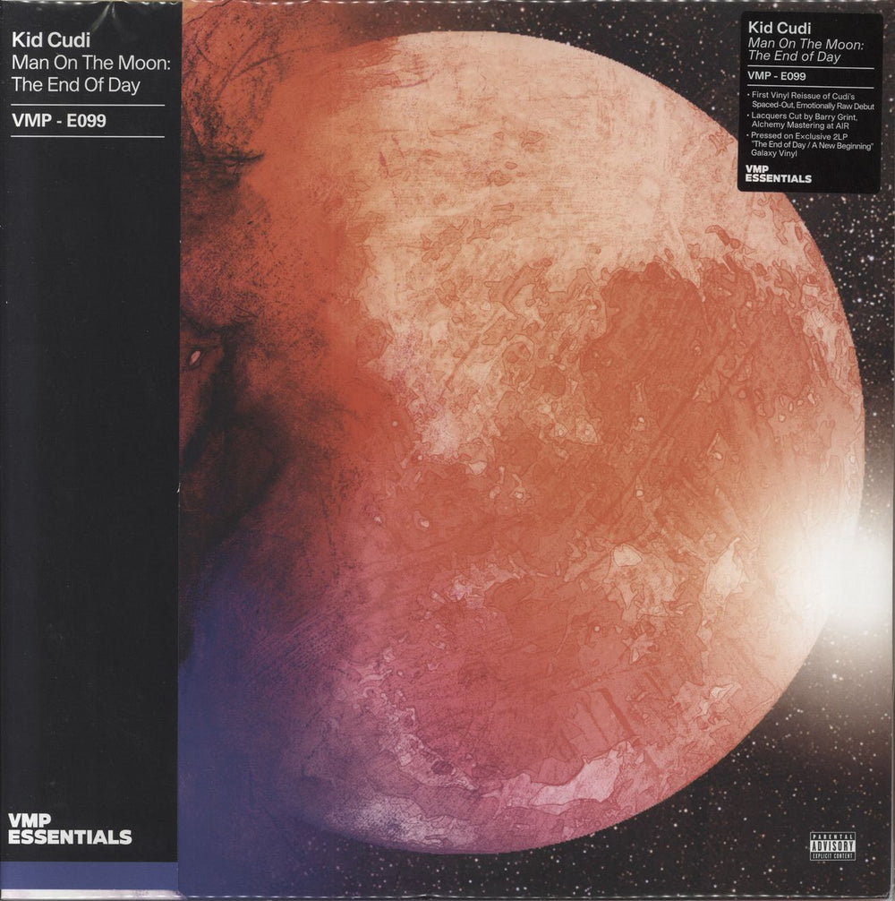Kid Cudi Man On The Moon: The End Of Day - Purple & Orange Black Swirl US 2-LP vinyl record set (Double LP Album) B0028578-01