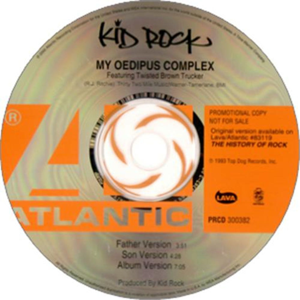 Kid Rock My Oedipus Complex US Promo CD single (CD5 / 5") PRCD300382