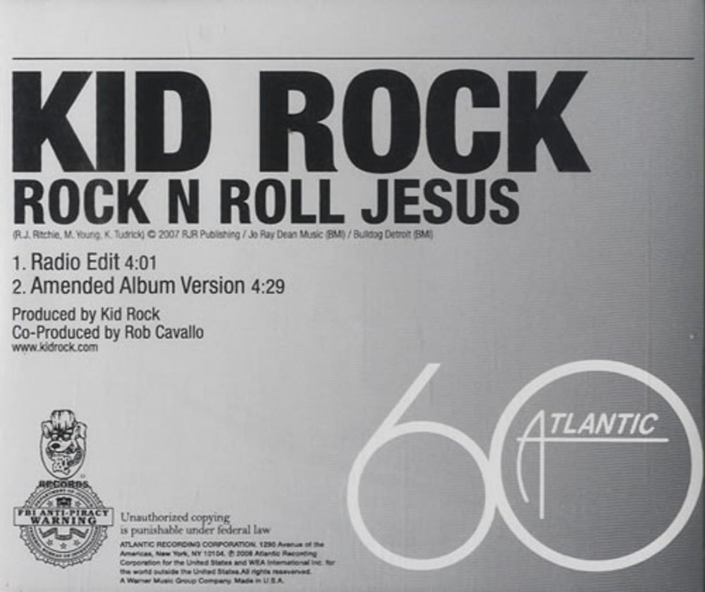 Kid Rock Rock N Roll Jesus US Promo CD single (CD5 / 5") PRCD-516610