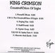 King Crimson ConstruKCtion Of Light US Promo CD-R acetate CD ACETATE