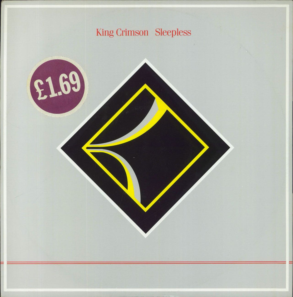 King Crimson Sleepless - Price Stickered UK 12" vinyl single (12 inch record / Maxi-single) EGOX15