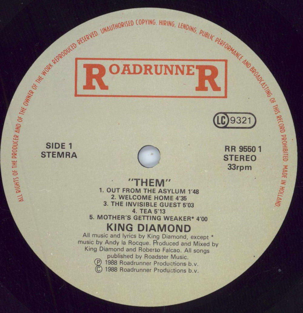 King Diamond Them Dutch vinyl LP album (LP record) KDILPTH799174