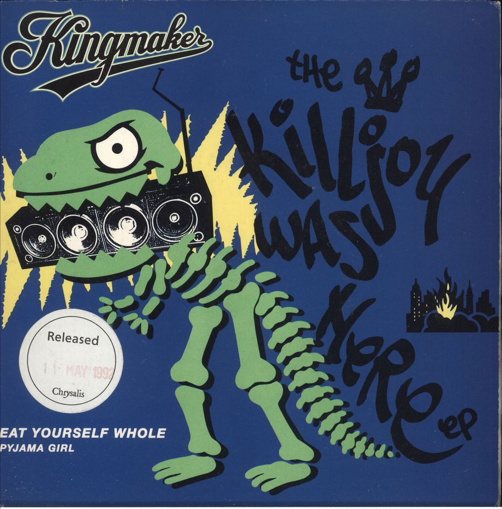 Kingmaker The Killjoy Was Here EP - Stickered sleeve UK 7" vinyl single (7 inch record / 45) SCORCHG5