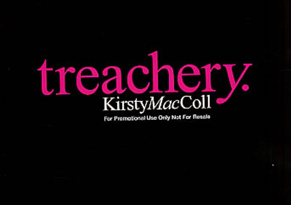 Kirsty MacColl Treachery UK Promo CD single (CD5 / 5") VVR5015253P