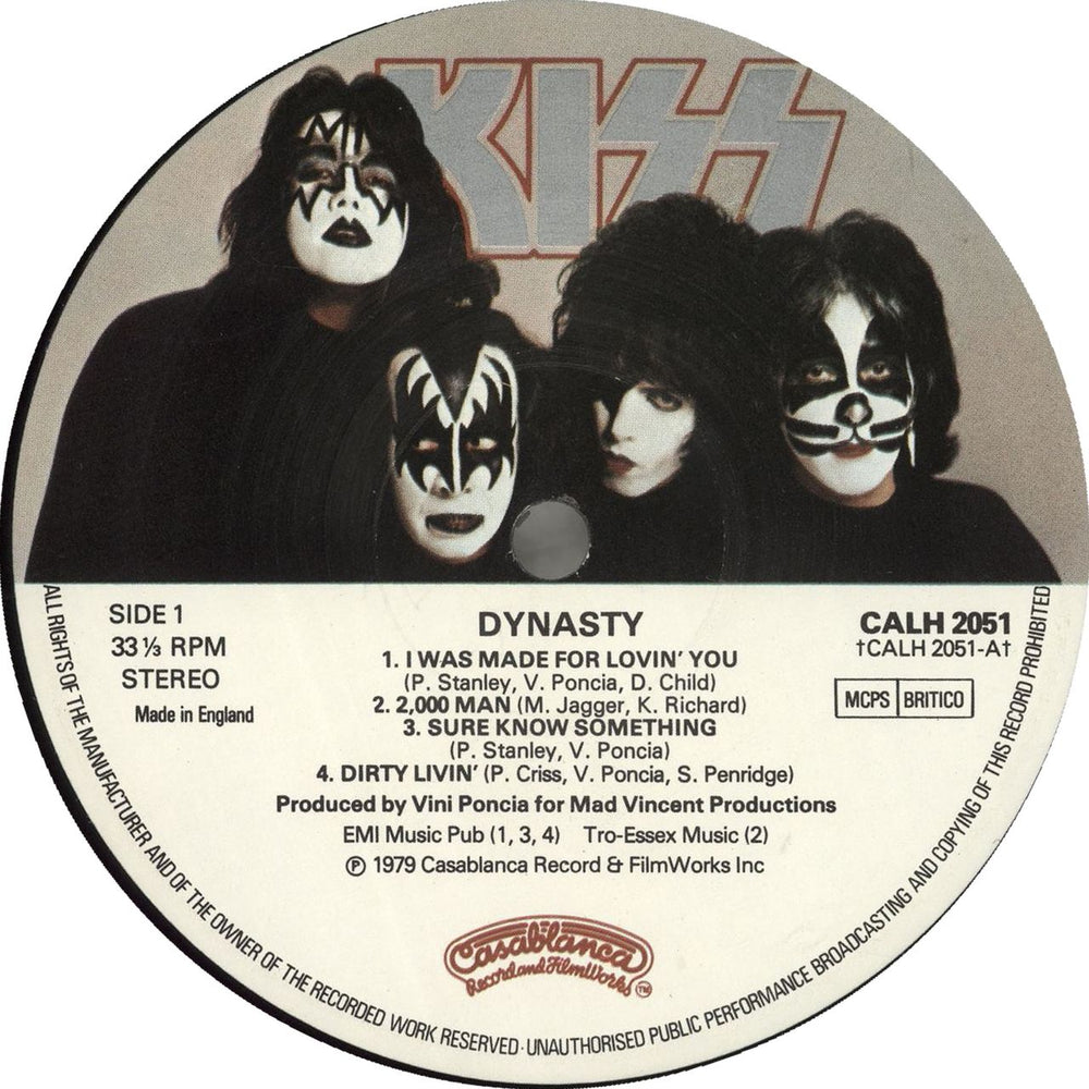 Kiss Dynasty UK vinyl LP album (LP record) KISLPDY98742