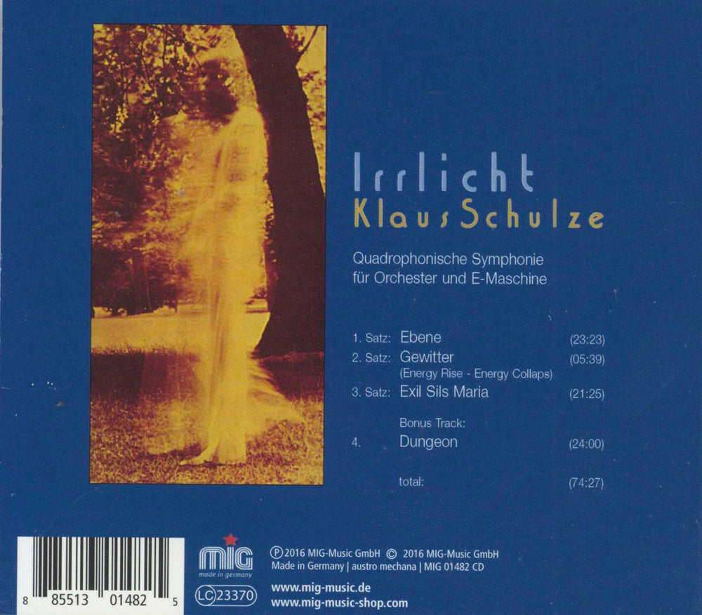 Klaus Schulze Irrlicht German CD album (CDLP) 885513014825