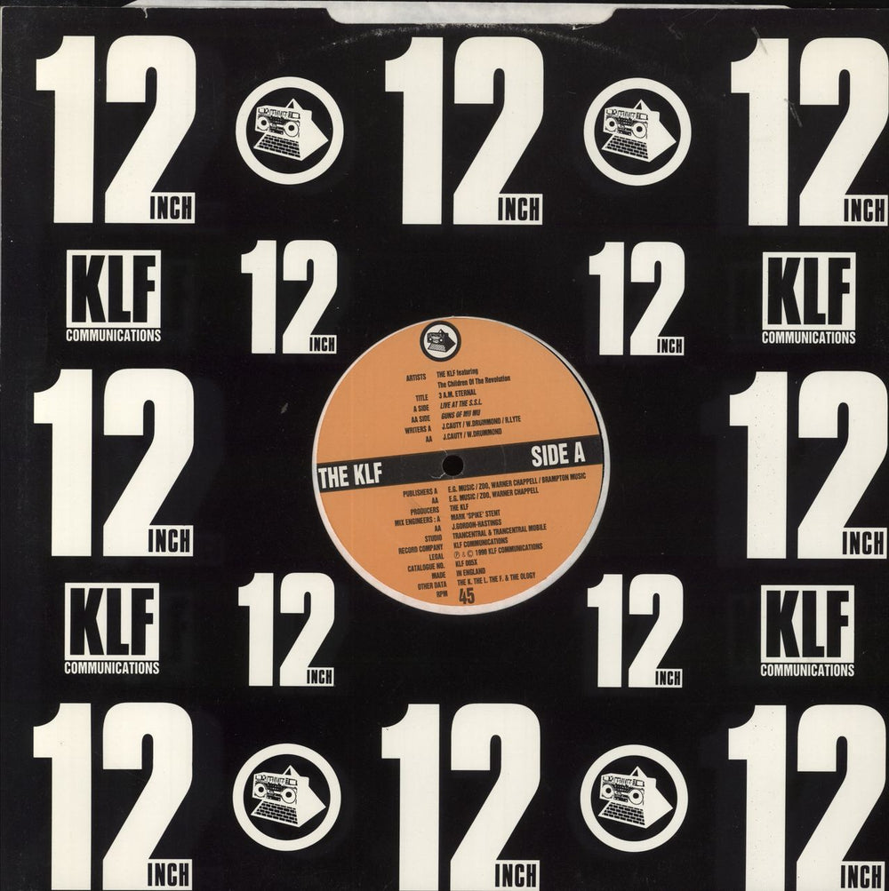 KLF 3 A.M. Eternal (Live At The S.S.L.) UK 12" vinyl single (12 inch record / Maxi-single) KLF005X