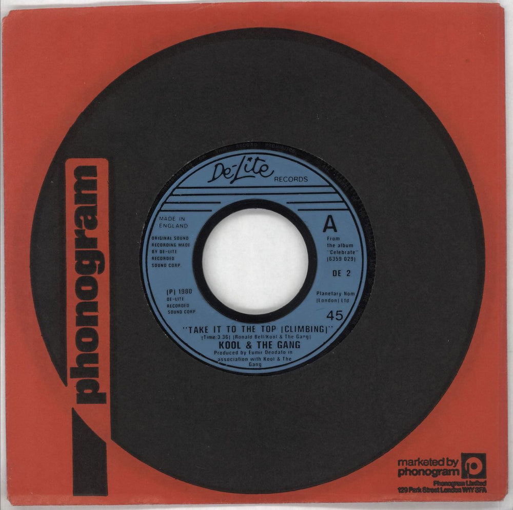 Kool & The Gang Take It To The Top (Climbing) - Wide Centre UK 7" vinyl single (7 inch record / 45) DE2