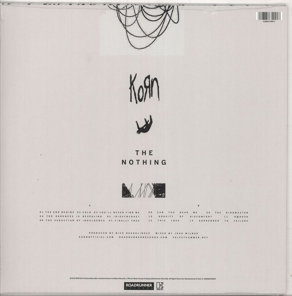Korn The Nothing - White Vinyl - Sealed UK vinyl LP album (LP record) 016861740917