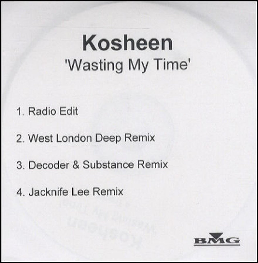 Kosheen Wasting My Time UK Promo CD-R acetate CD-R ACETATE