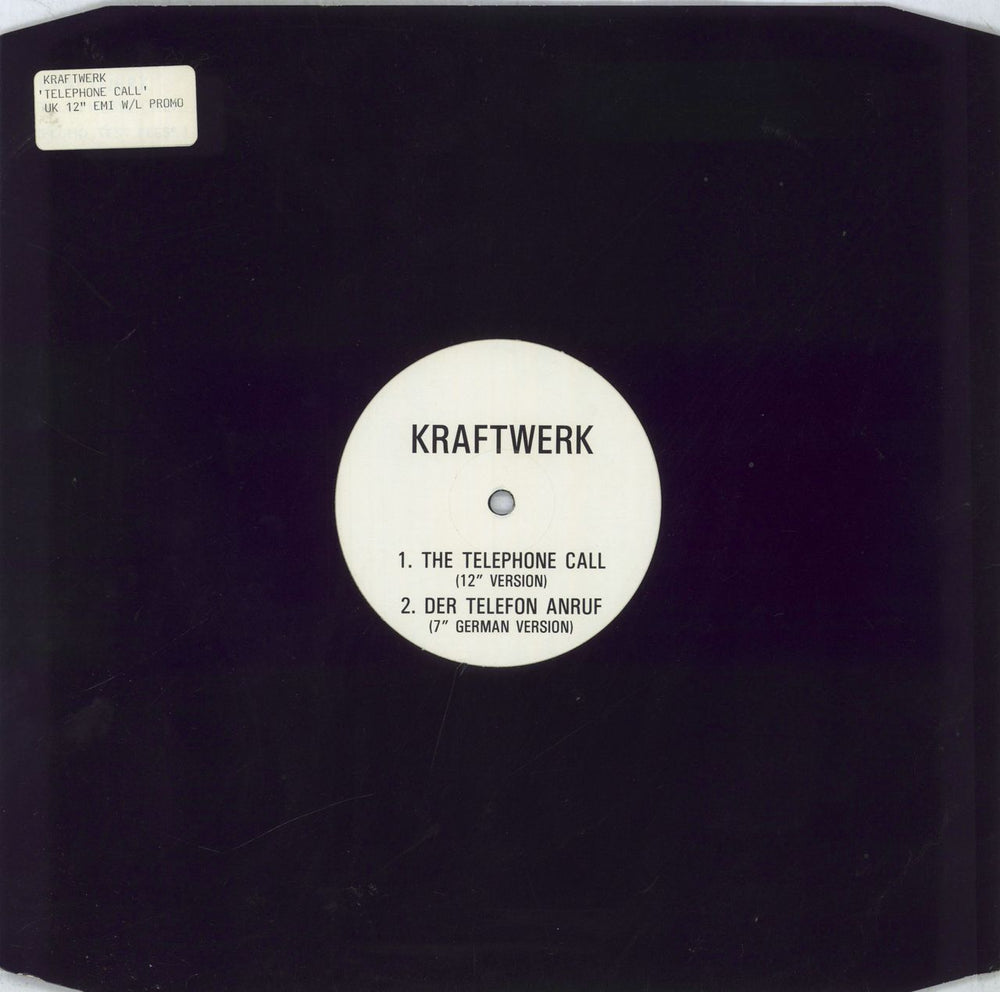 Kraftwerk House Phone UK Promo 12" vinyl single (12 inch record / Maxi-single) 12EMIX5602