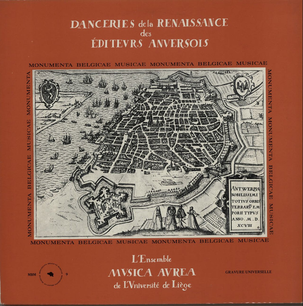 L'ensemble Musica Avrea De L'université De Liège Danceries De La Renaissance Des Éditeurs Anversois Belgian vinyl LP album (LP record) MBM9