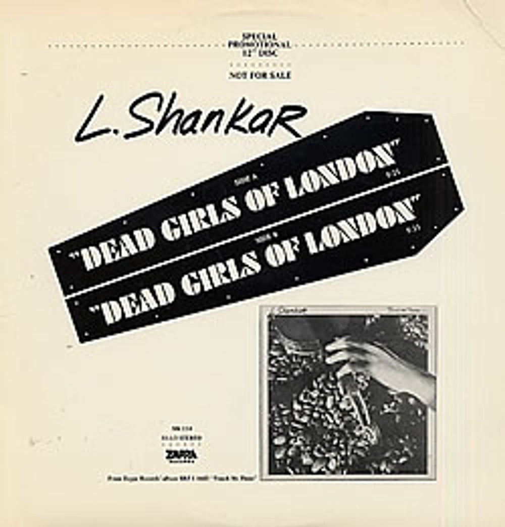 L. Shankar Dead Girls Of London US Promo 12" vinyl single (12 inch record / Maxi-single) MK-114